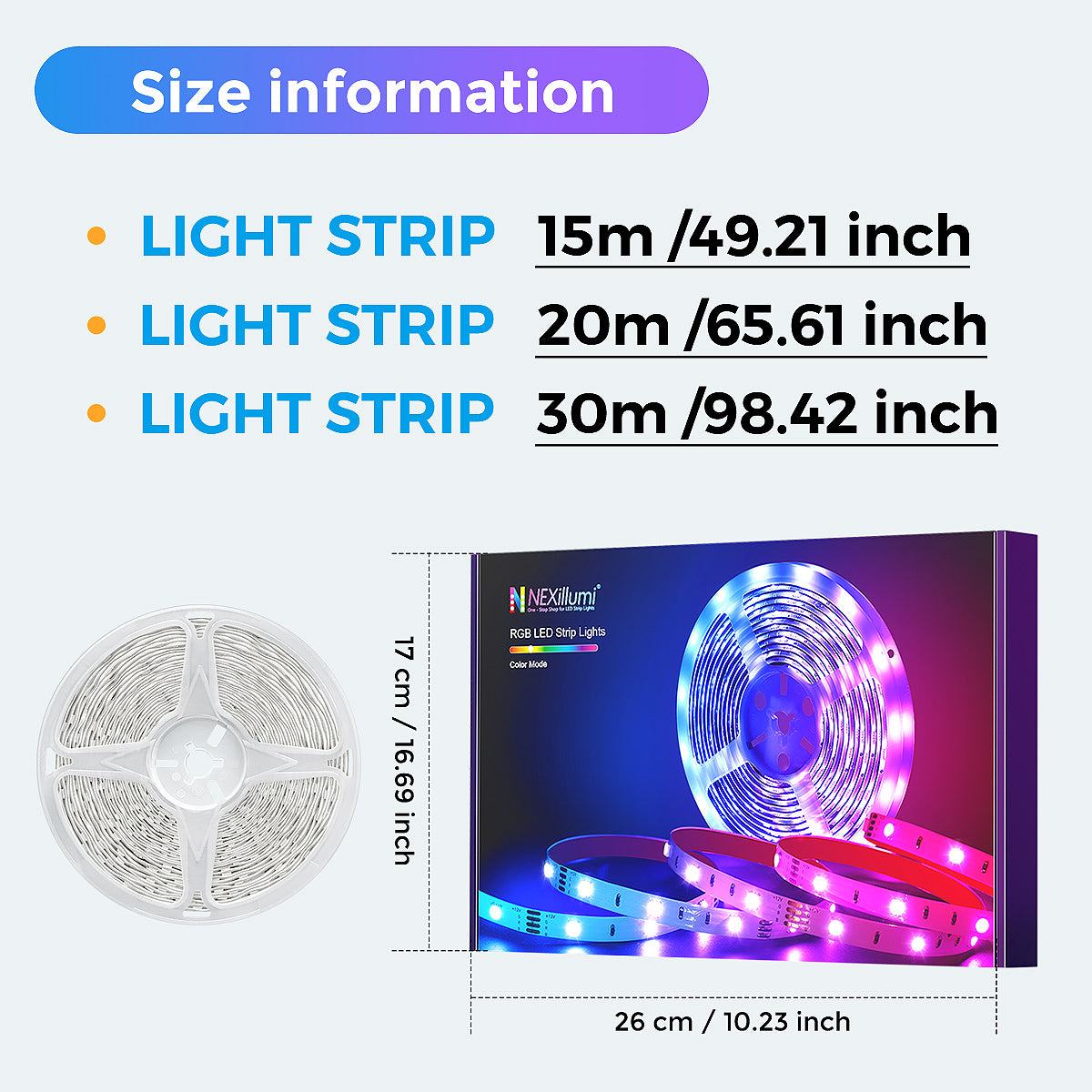 100Ft LED Strip Lights for Bedroom with App RemoteRGB Color Changing LED Strip