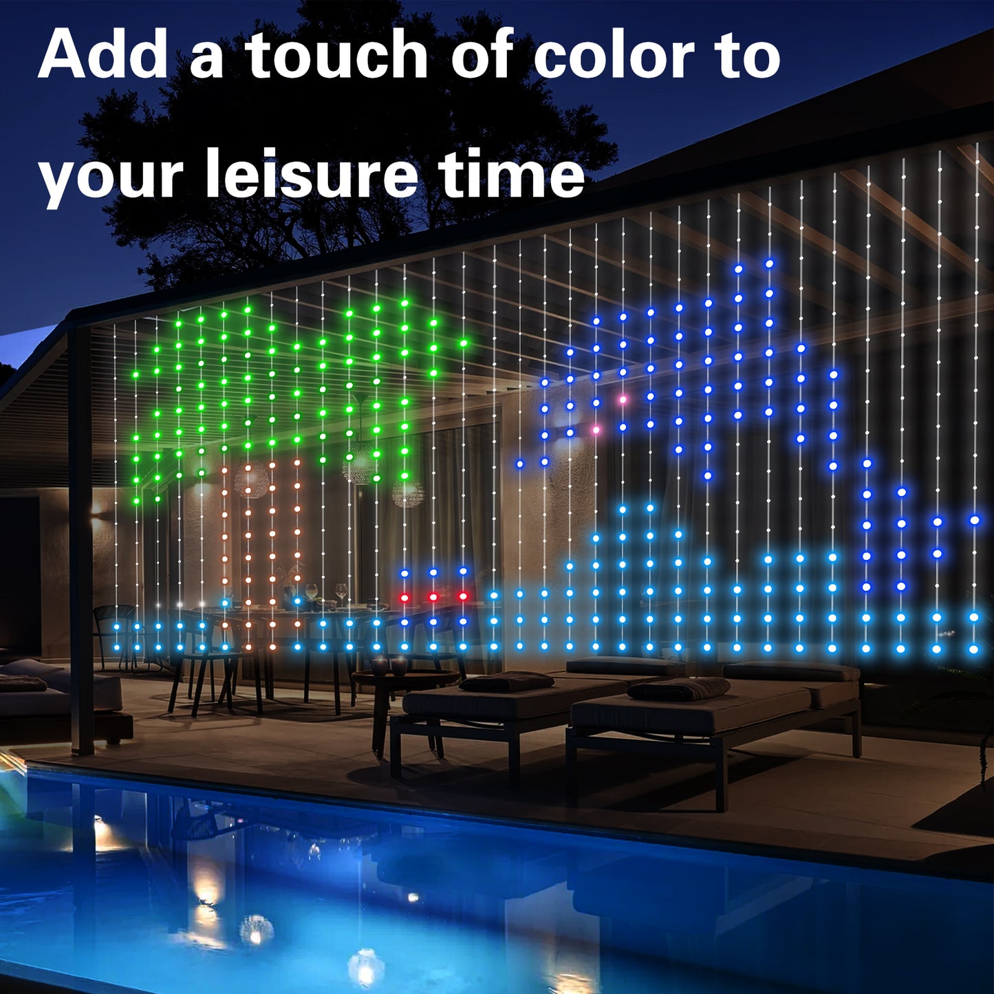 IP65 Smart APP LED Decorative CurtainLight-DlY Text/Animation