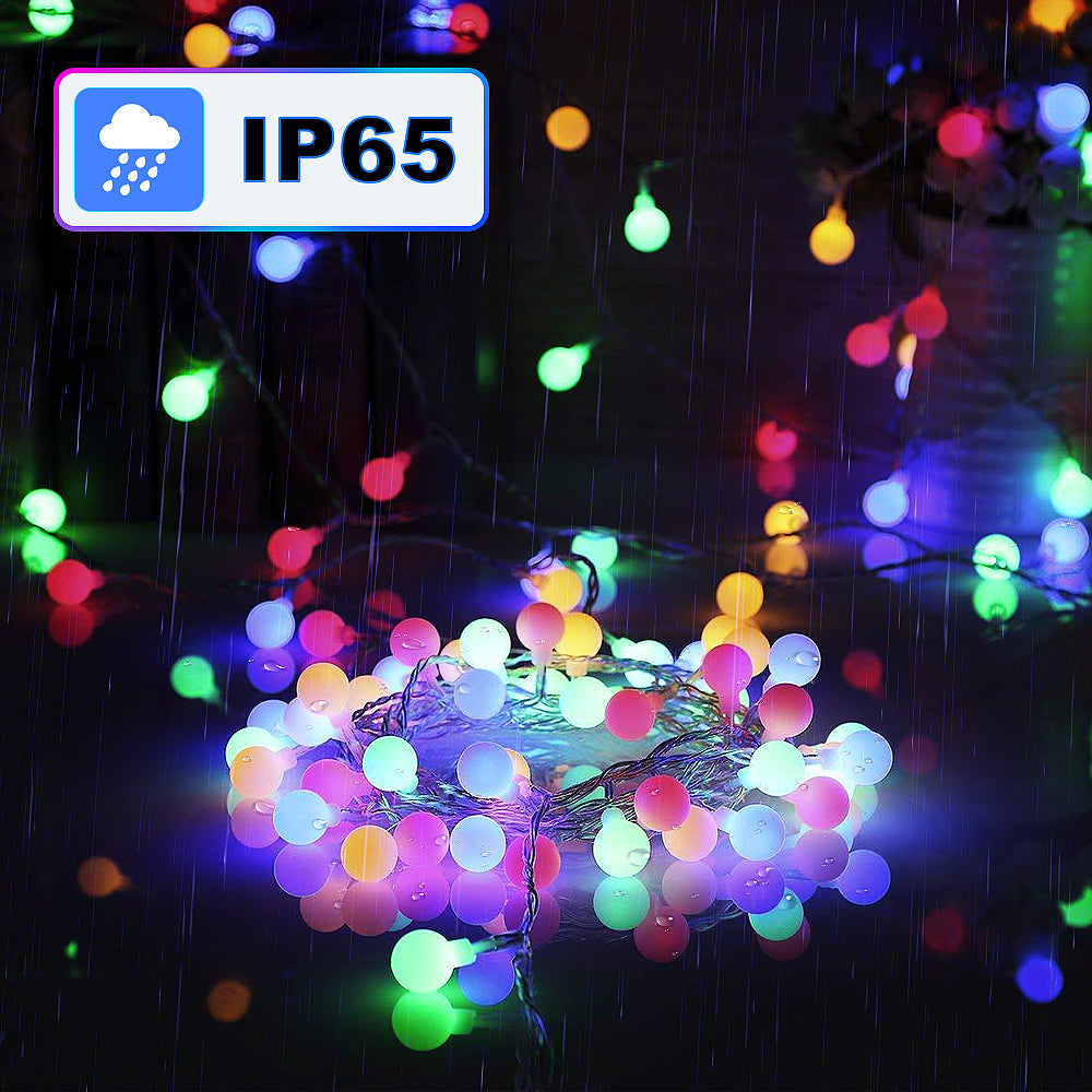 30 LED Solar String Light, Copper WireWaterproof lP65 Solar String Lights for Diwali,Eid & Christmas Decoration (Frosted Ball Multi)