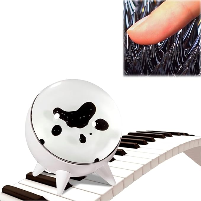 Dancing Ferrofluid Speaker,Ball FerrofluidSpeaker Music Mate,Dancing Ferrofluid SoundVisualizer with Music Rhythm,MagneticPickup Music Rhythm Speaker,FerromagneticFluid Sound Visualizer(White)