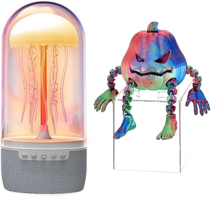 Mechanical Motion Jellyfish BluetoothSpeaker Wireless, Portable Speaker MoodNight Light Electric jellyfish Bedside LampLED Jellyfish Portable Sound Speaker Gift forAdults