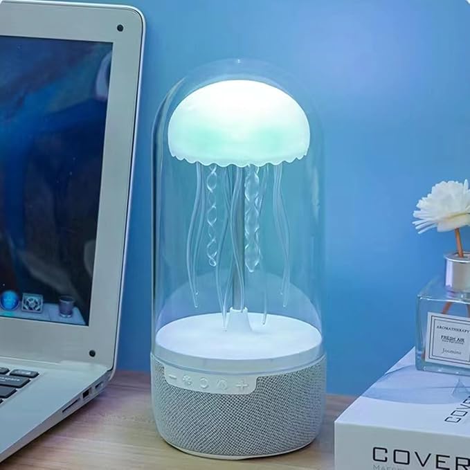 Mechanical Motion Jellyfish BluetoothSpeaker Wireless, Portable Speaker MoodNight Light Electric jellyfish Bedside LampLED Jellyfish Portable Sound Speaker Gift forAdults