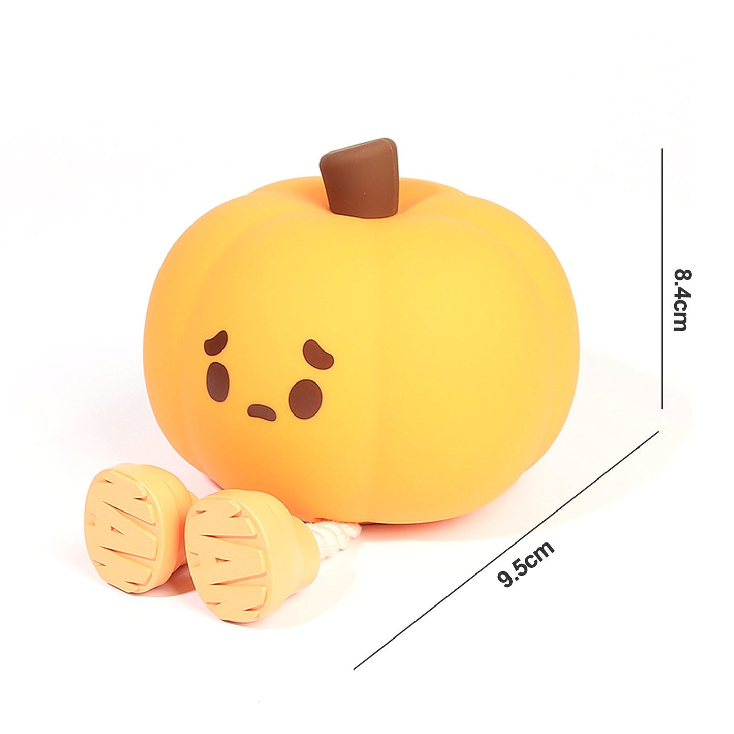 Wharick Pumpkin Night Light for Kids, LEDBedside Lamp, with Timer Night Lamp Silicone forBedroom Nursery Office