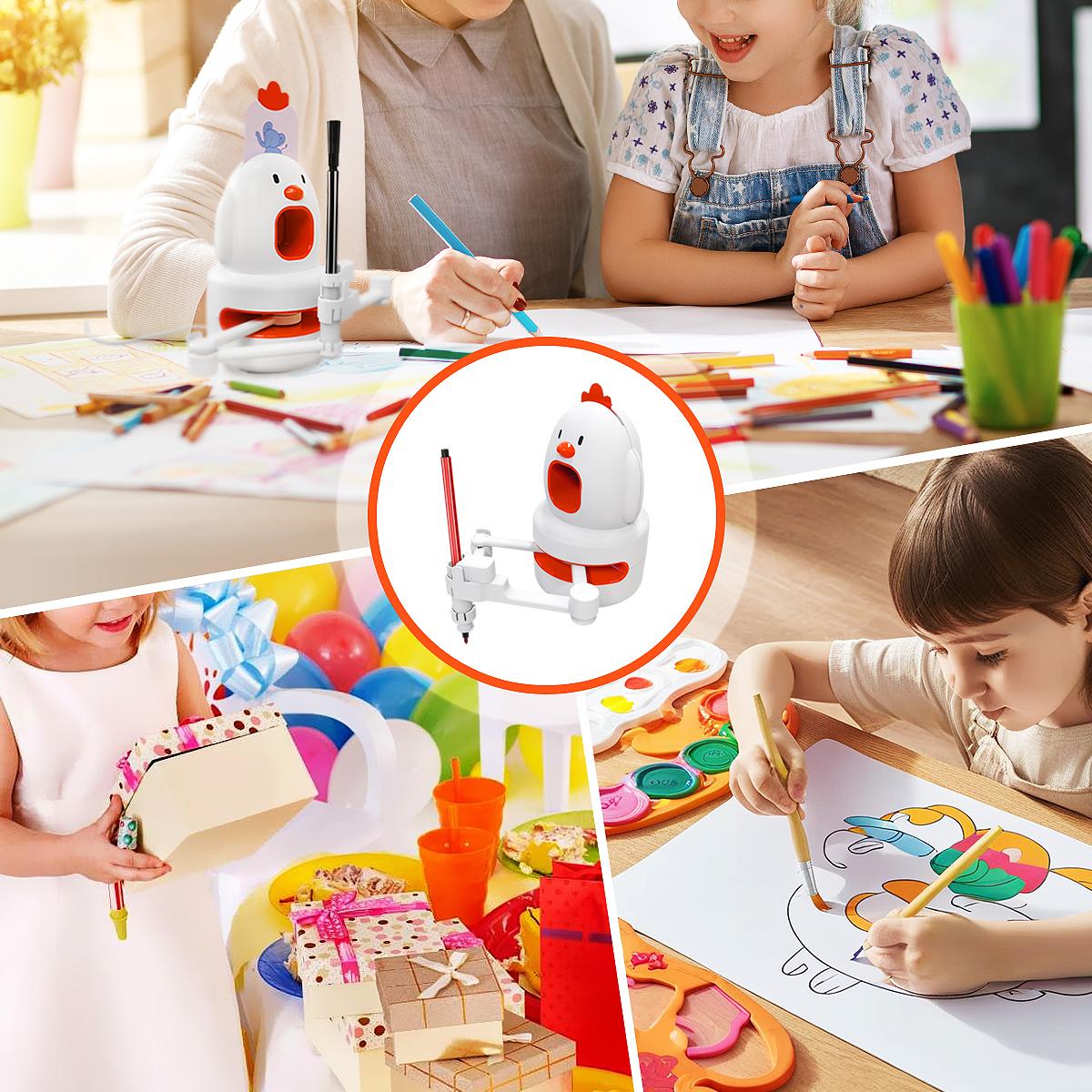 The robot drawing machine, a magic tool for parent-child interaction, helps with children's art enlightenment and comes with 130 drawing cards.