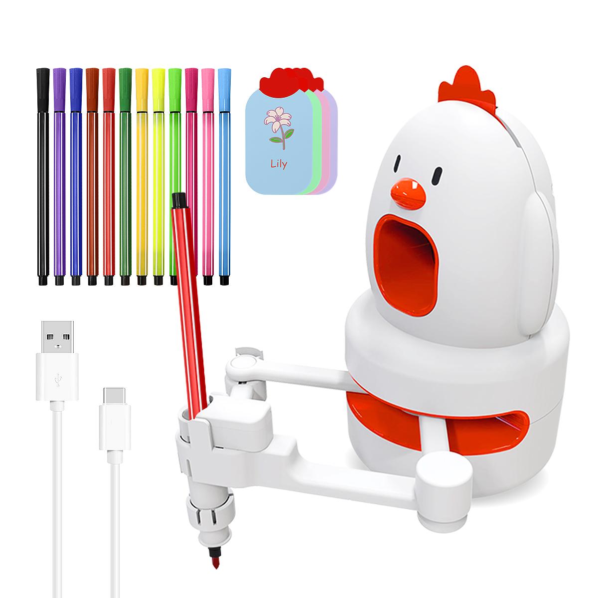 The robot drawing machine, a magic tool for parent-child interaction, helps with children's art enlightenment and comes with 130 drawing cards.